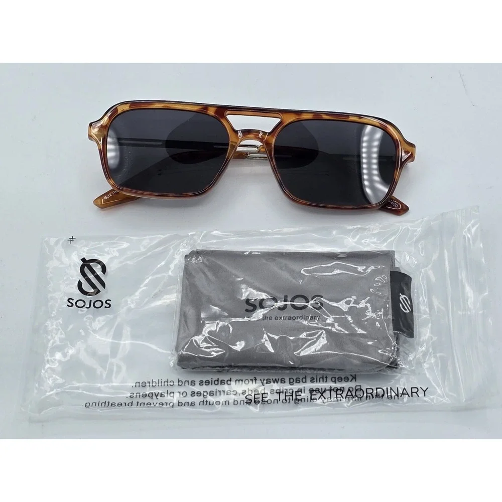 Sojos SJ2186 C4 SY Tortoise Shell Sunglasses 55[]20 150 -‎ Very Good Frame